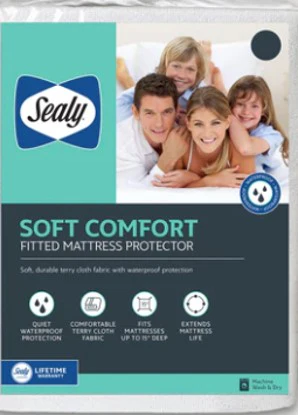SEALY FITTED SOFT COMFORT MATTRESS PROTECTOR - KING