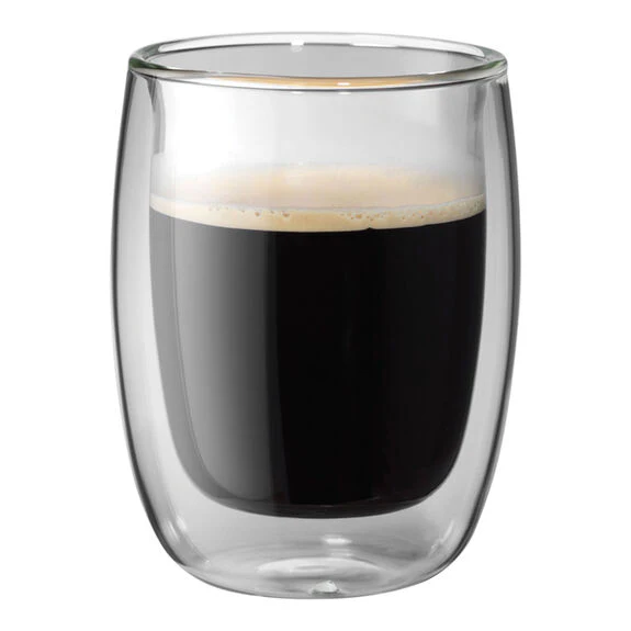 ZWILLING SORRENTO DOUBLE WALL GLASSWARE COFFEE GLASS 6.7OZ., 200ML, 2PC