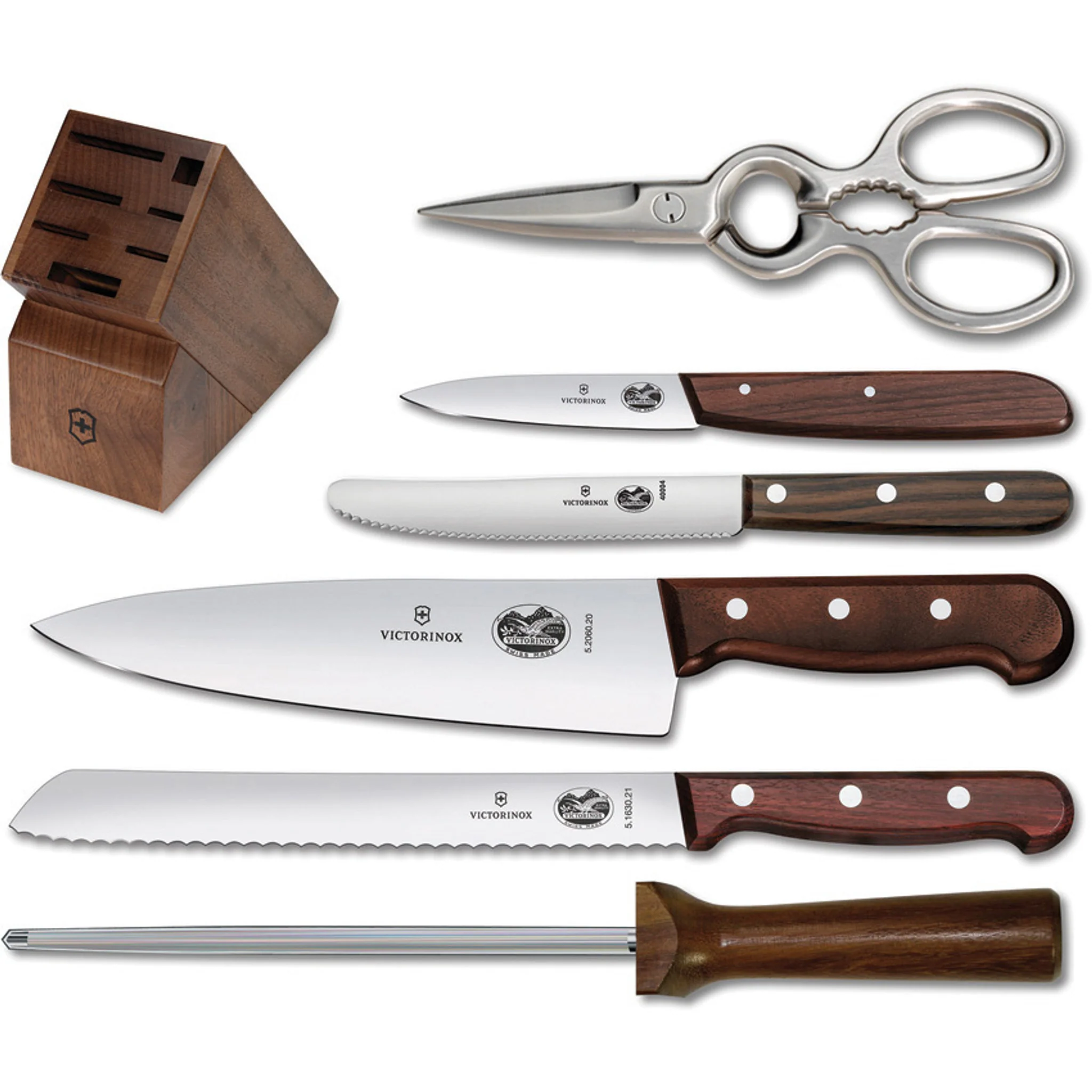 VICTORINOX 7PC KNIFE SET WITH WOOD BLOCK - Image 2