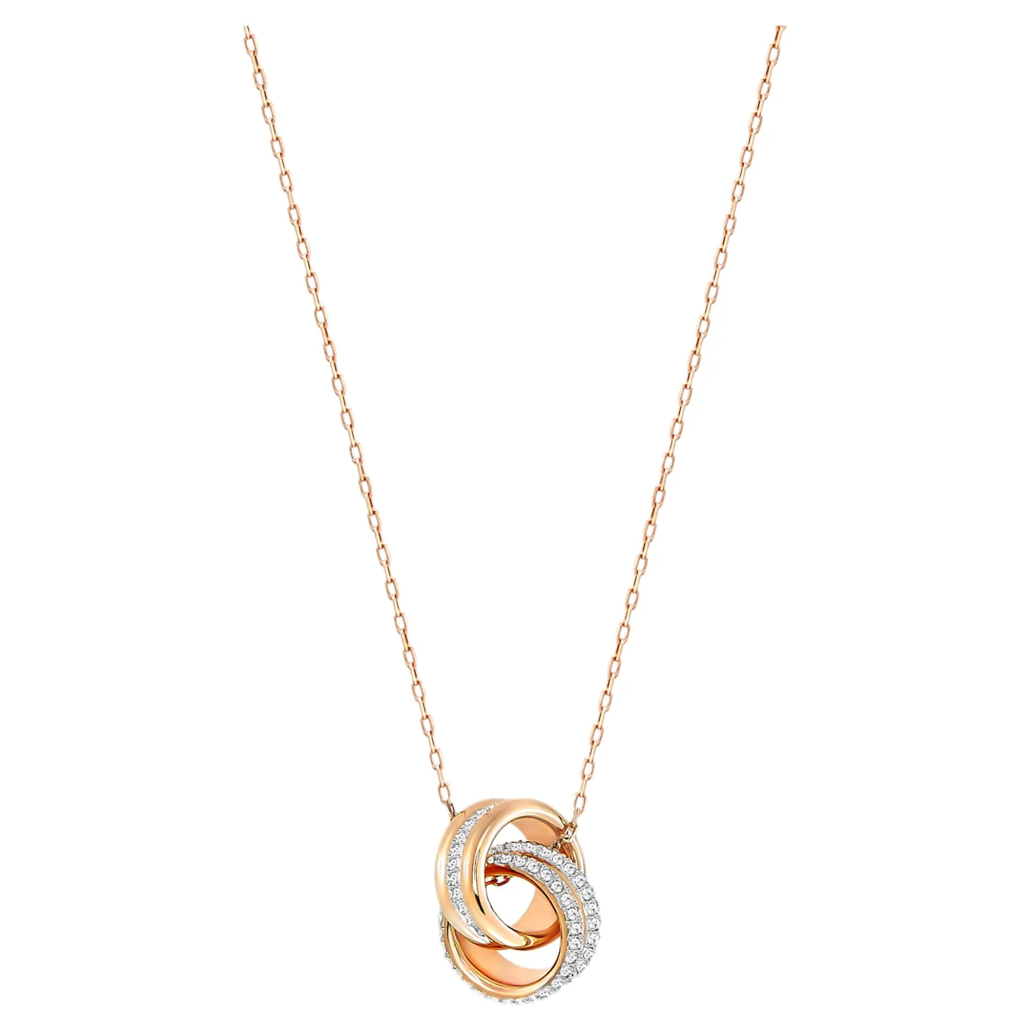 SWAROVSKI FURTHER PENDANT, SMALL - ROSE GOLD