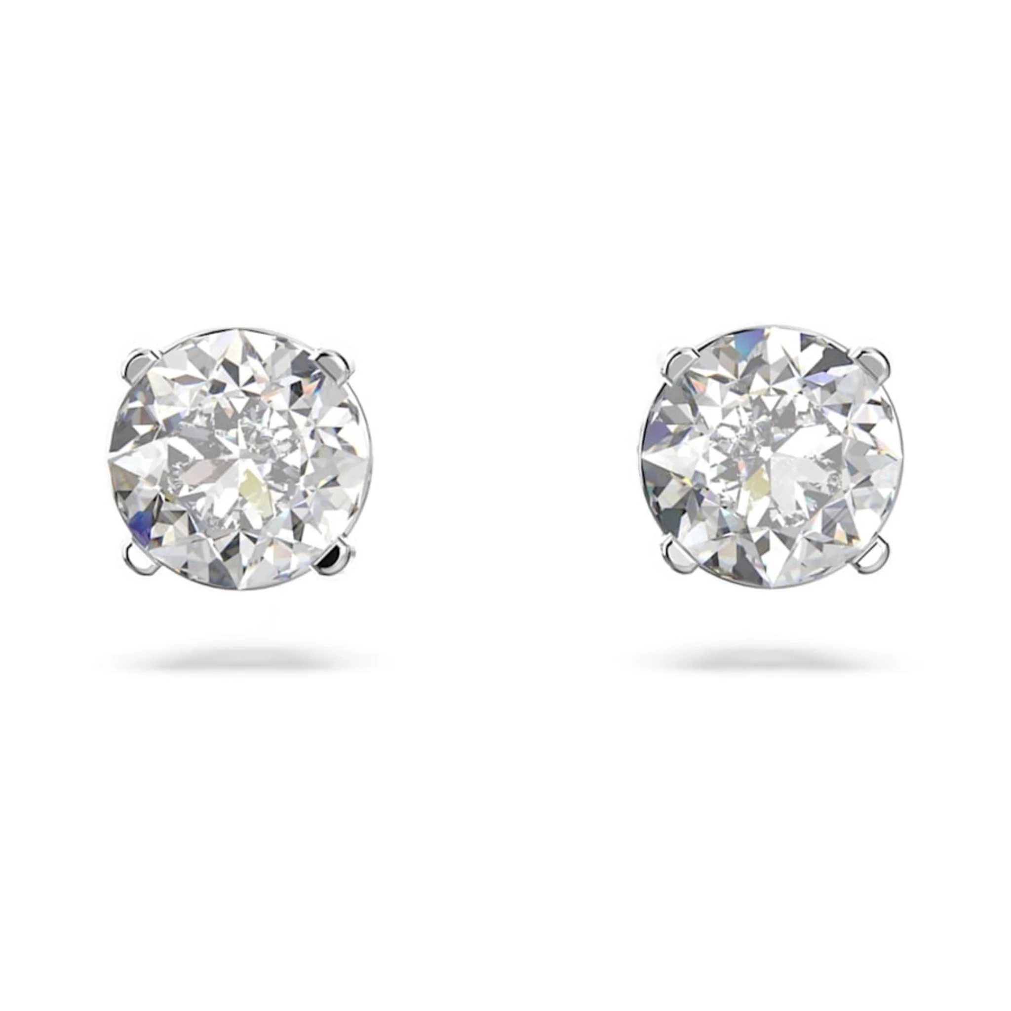 SWAROVSKI ATTRACT STUD EARRINGS, ROUND CUT, WHITE, RHODIUM PLATED - Image 2