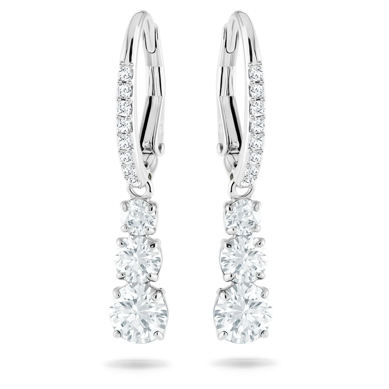 SWAROVSKI ATTRACT TRILOGY EARRINGS - WHITE
