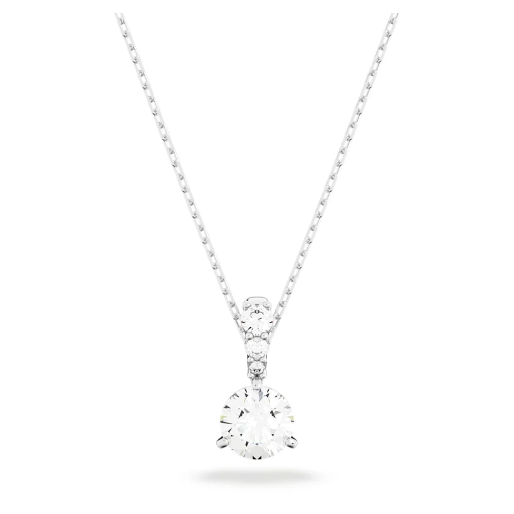 SWAROVKSI SOLITAIRE PENDANT - WHITE/RHODIUM