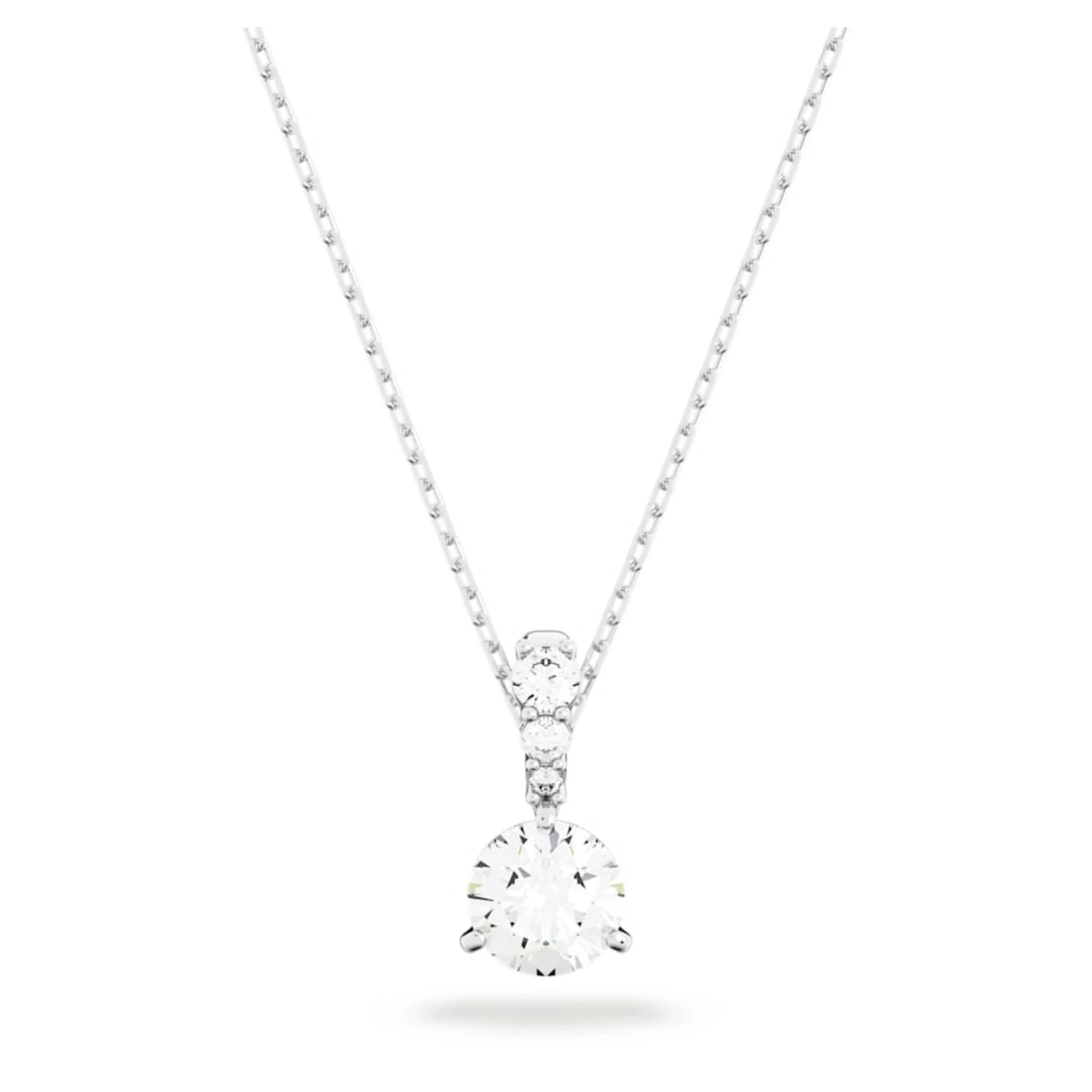 SWAROVKSI SOLITAIRE PENDANT - WHITE/RHODIUM - Image 2
