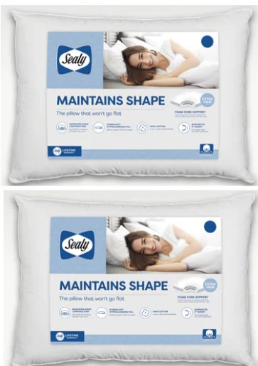 SEALY MAINTAINS SHAPE PILLOW SET OF 2 - JUMBO
