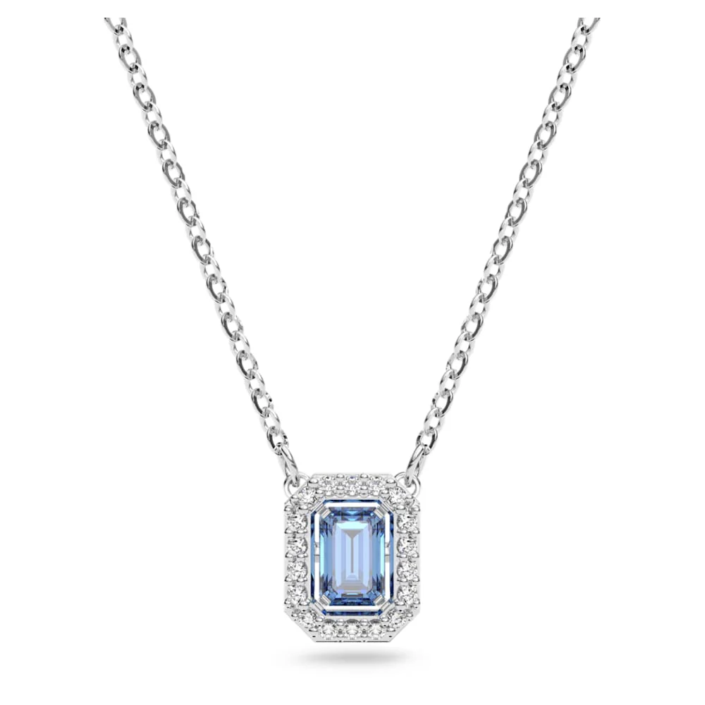 SWAROVSKI OCTAGON CUT ZIRCONIA MILLENIA NECKLACE - BLUE