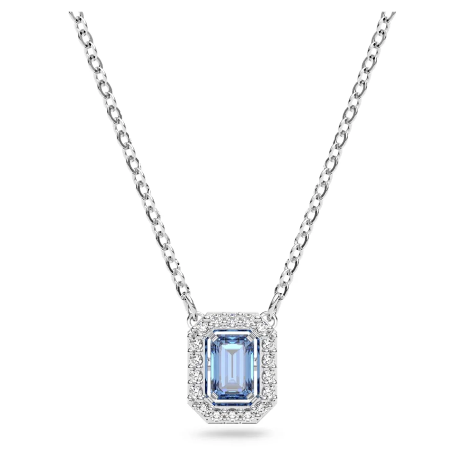 SWAROVSKI OCTAGON CUT ZIRCONIA MILLENIA NECKLACE - BLUE - Image 2
