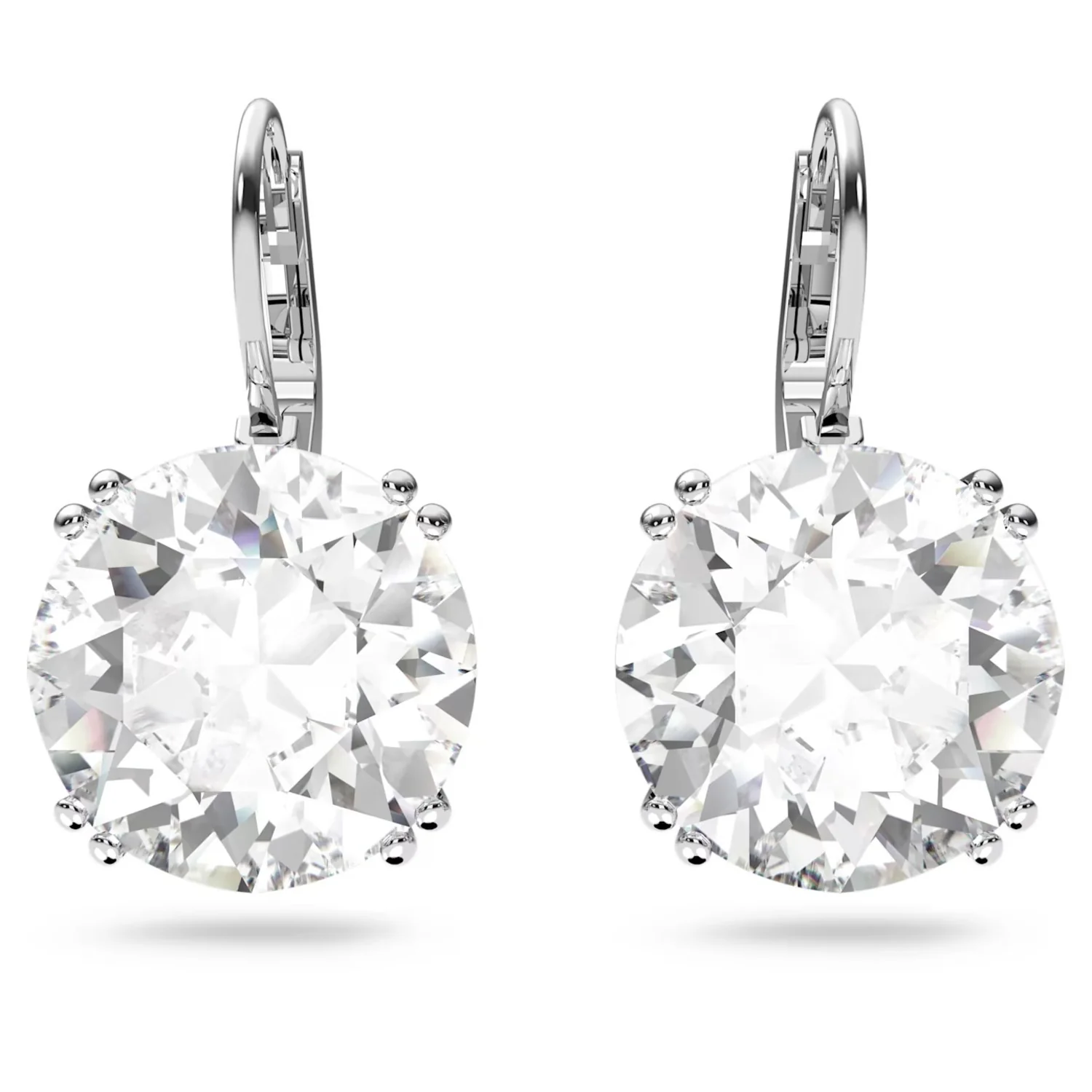 SWAROVSKI MILLENIA DROP EARRINGS ROUND CUT, WHITE, RHODIUM PLATED - Image 2