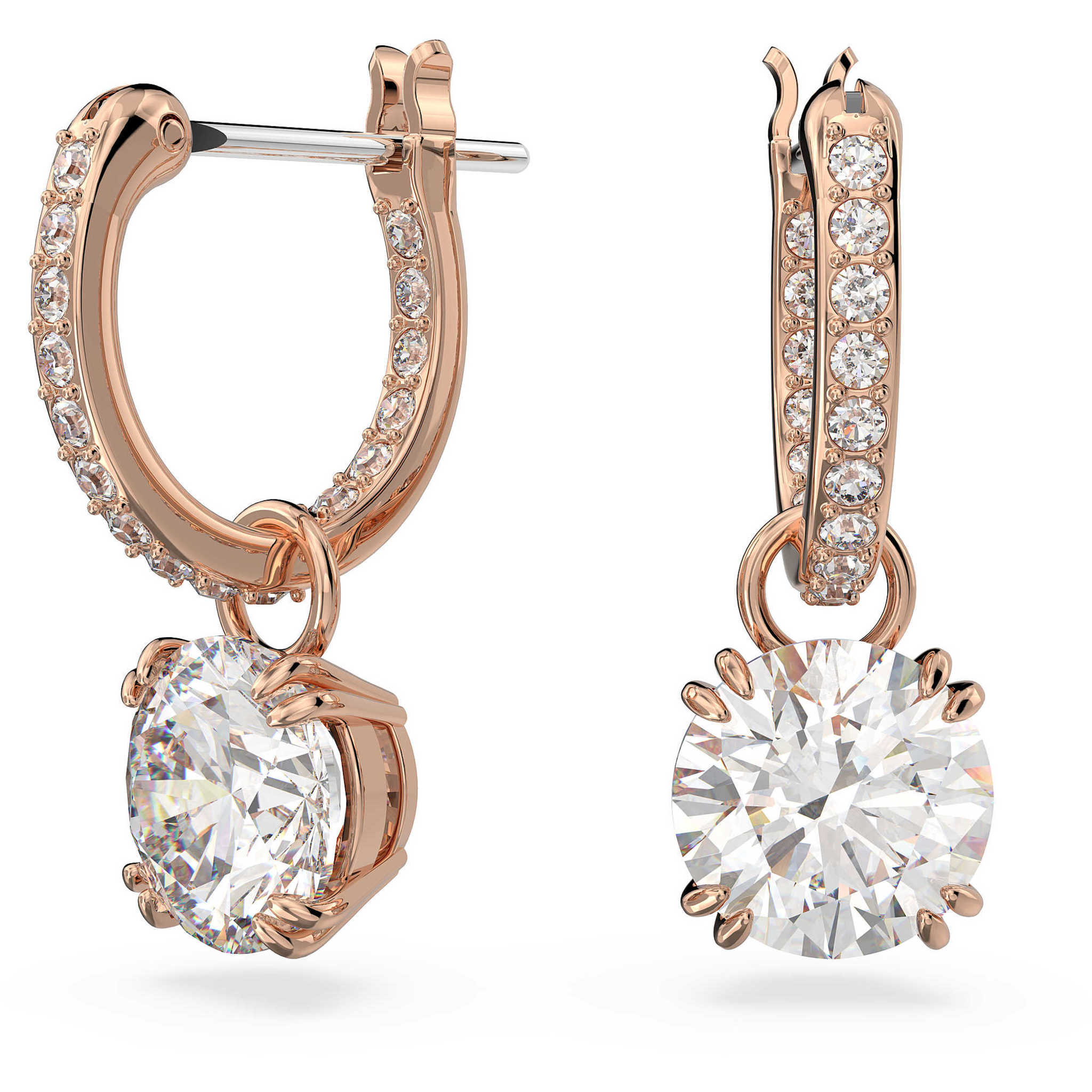 SWAROVSKI CONSTELLA PIERCED EARRINGS - ROSE GOLD - Image 2