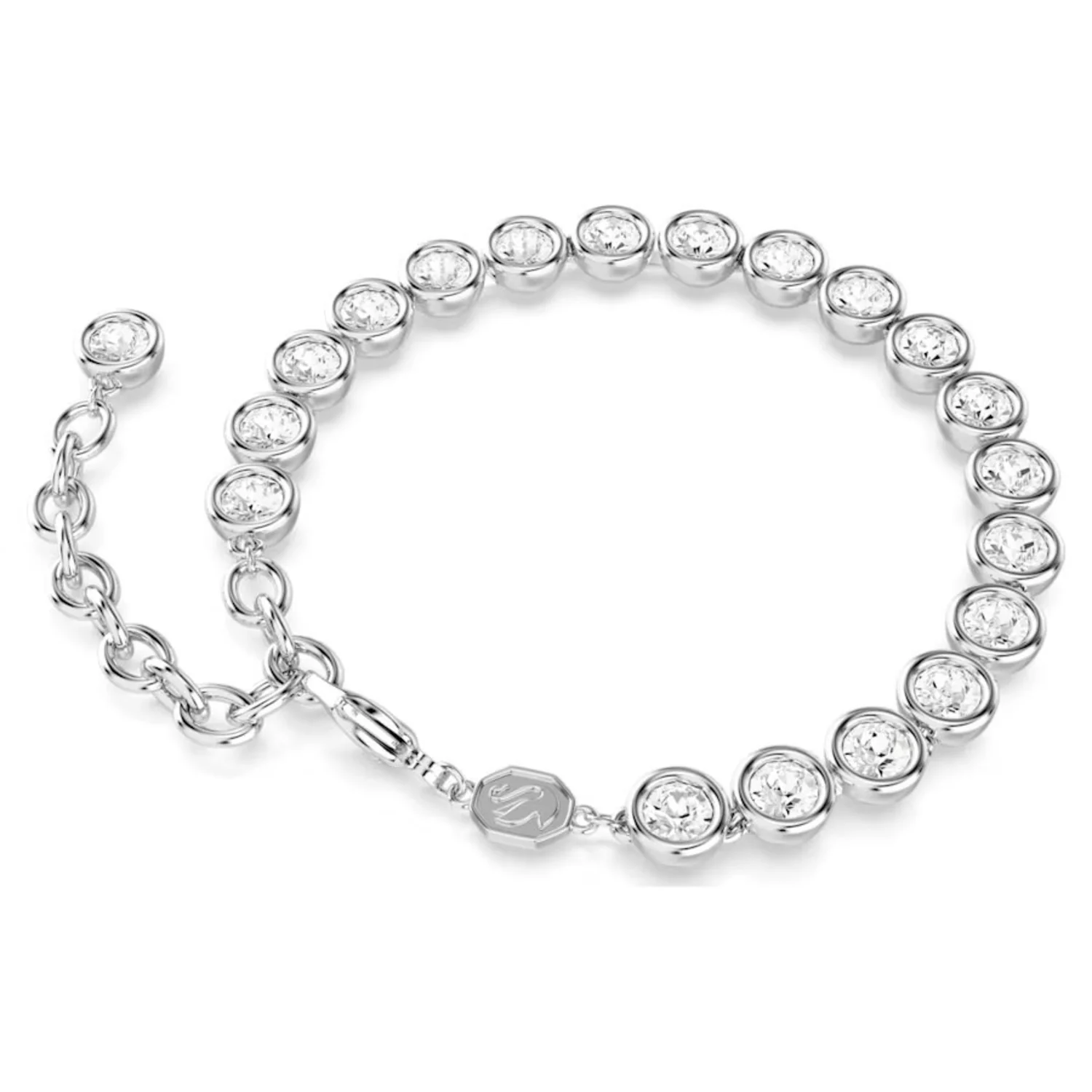 SWAROVSKI IMBER TENNIS BRACELET ROUND CUT, WHITE, RHODIUM PLATED - Image 2