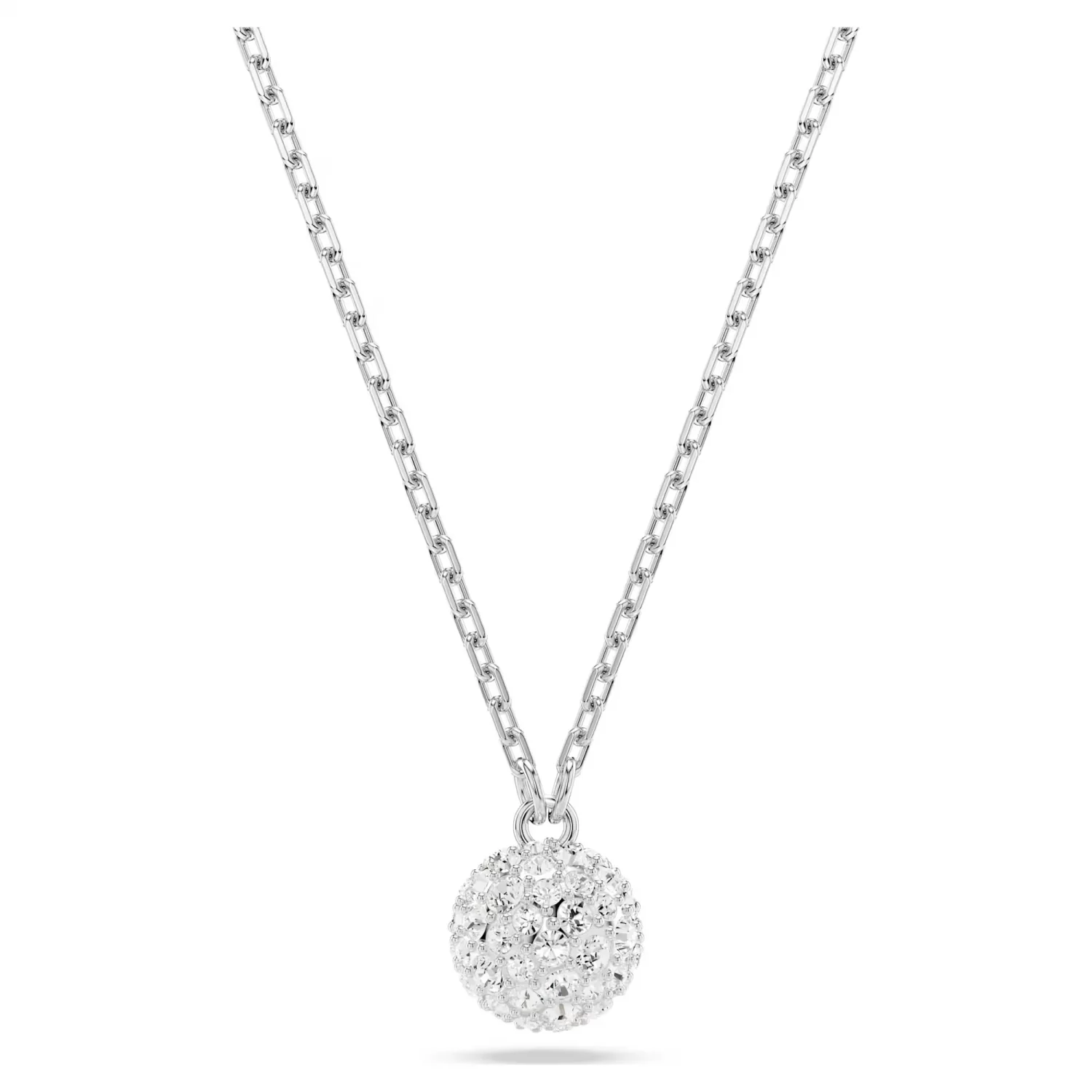 SWAROVSKI DEXTERA PENDANT, ROUND CUT, SPHERE, WHITE, RHODIUM PLATED - Image 2