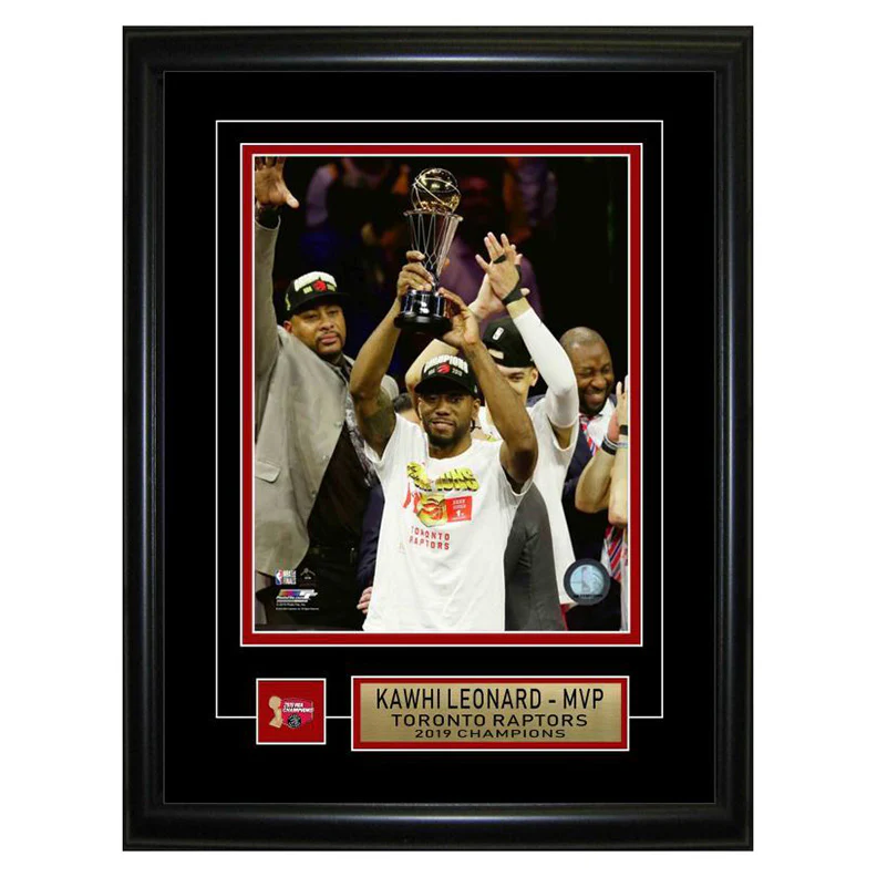 FRAMEWORTH KAWHI LEONARD 8X10 INCH PIN AND PLATE TORONTO RAPTORS 2019 MVP