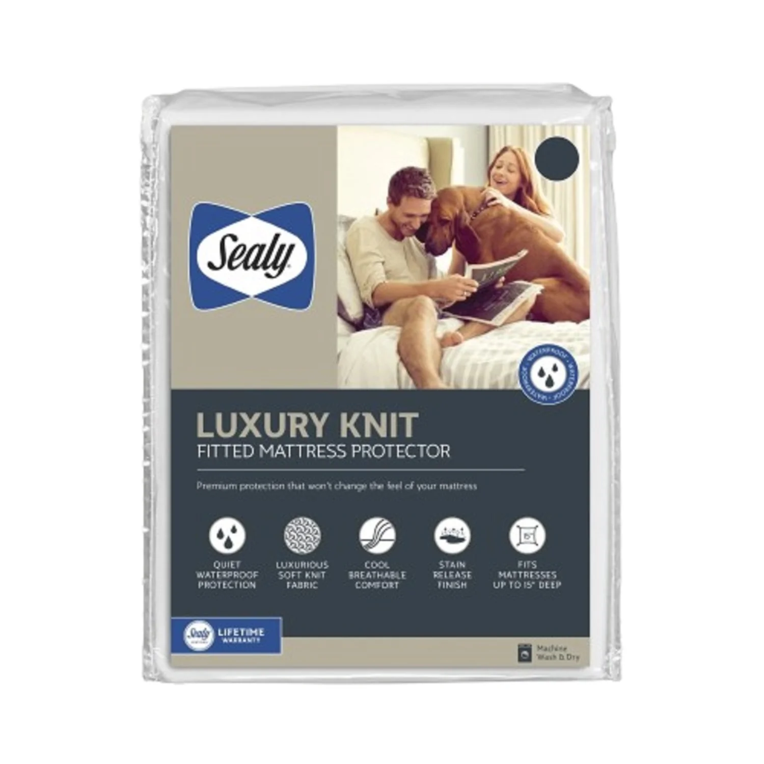 SEALY FITTED LUXURY KNIT MATTRESS COVER - KING - Image 2