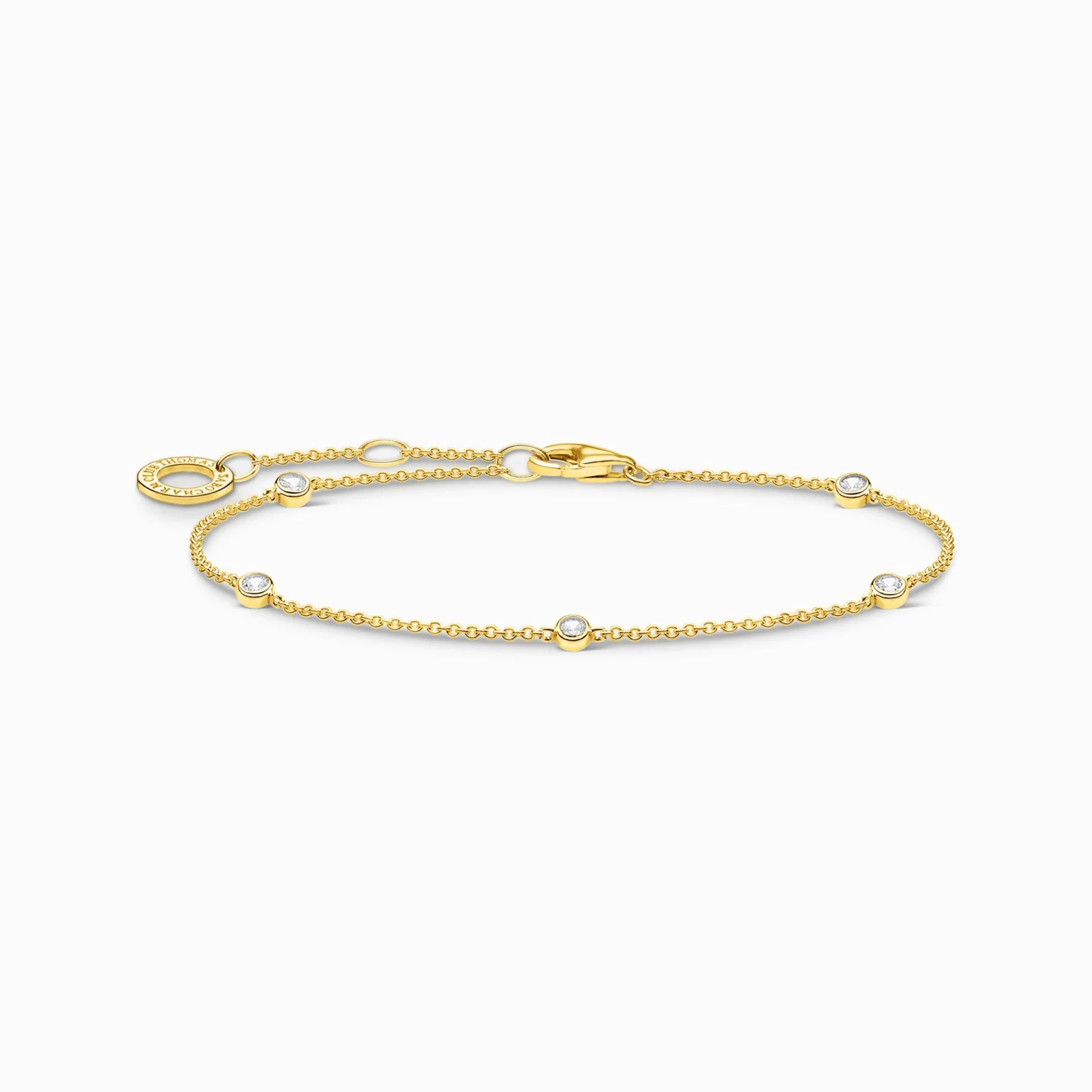 THOMAS SABO BRACELET WHITE STONES GOLD - Image 2