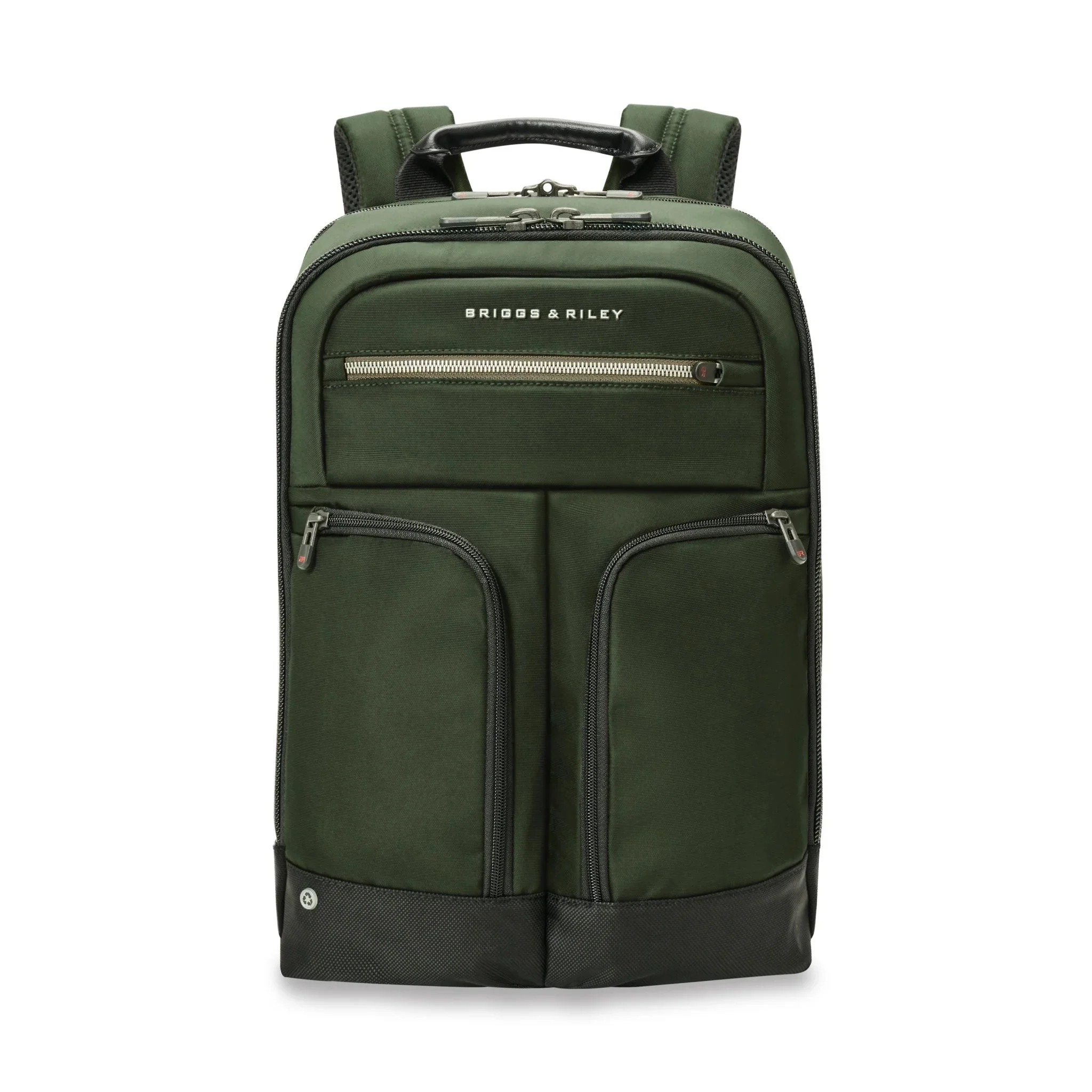 BRIGGS & RILEY HTA RECYCLED SLIM EXPANDABLE BACKPACK - FOREST