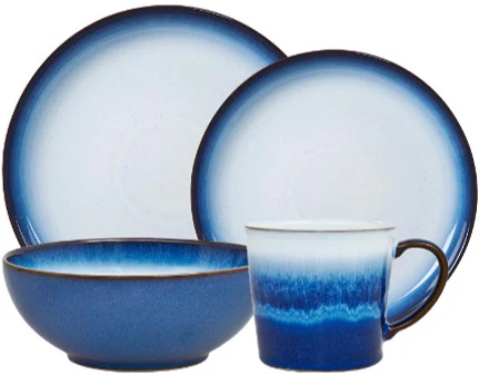 DENBY BLUE HAZE 4PC DINNERWARE SET