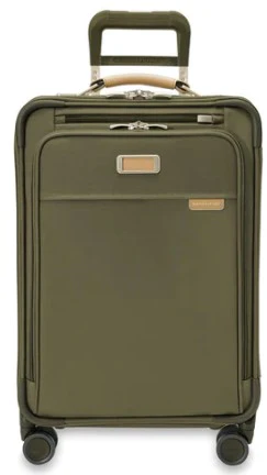 BRIGGS & RILEY BASELINE ESSENTIAL 22" CARRY-ON EXPANDABLE SPINNER - OLIVE **BEST-SELLER #1**