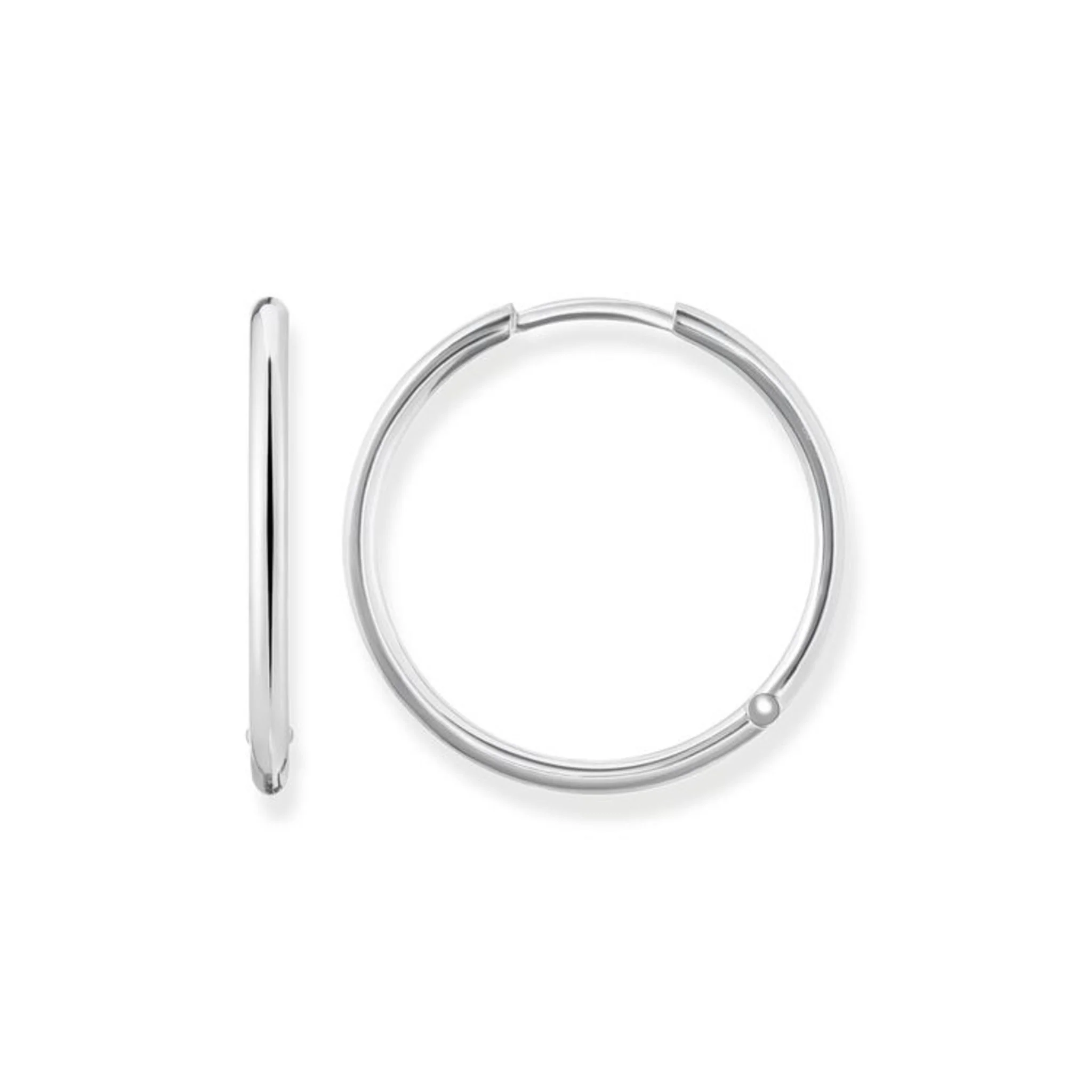 THOMAS SABO GLAM & SOUL STERLING SILVER HINGED HOOP EARRINGS - Image 2