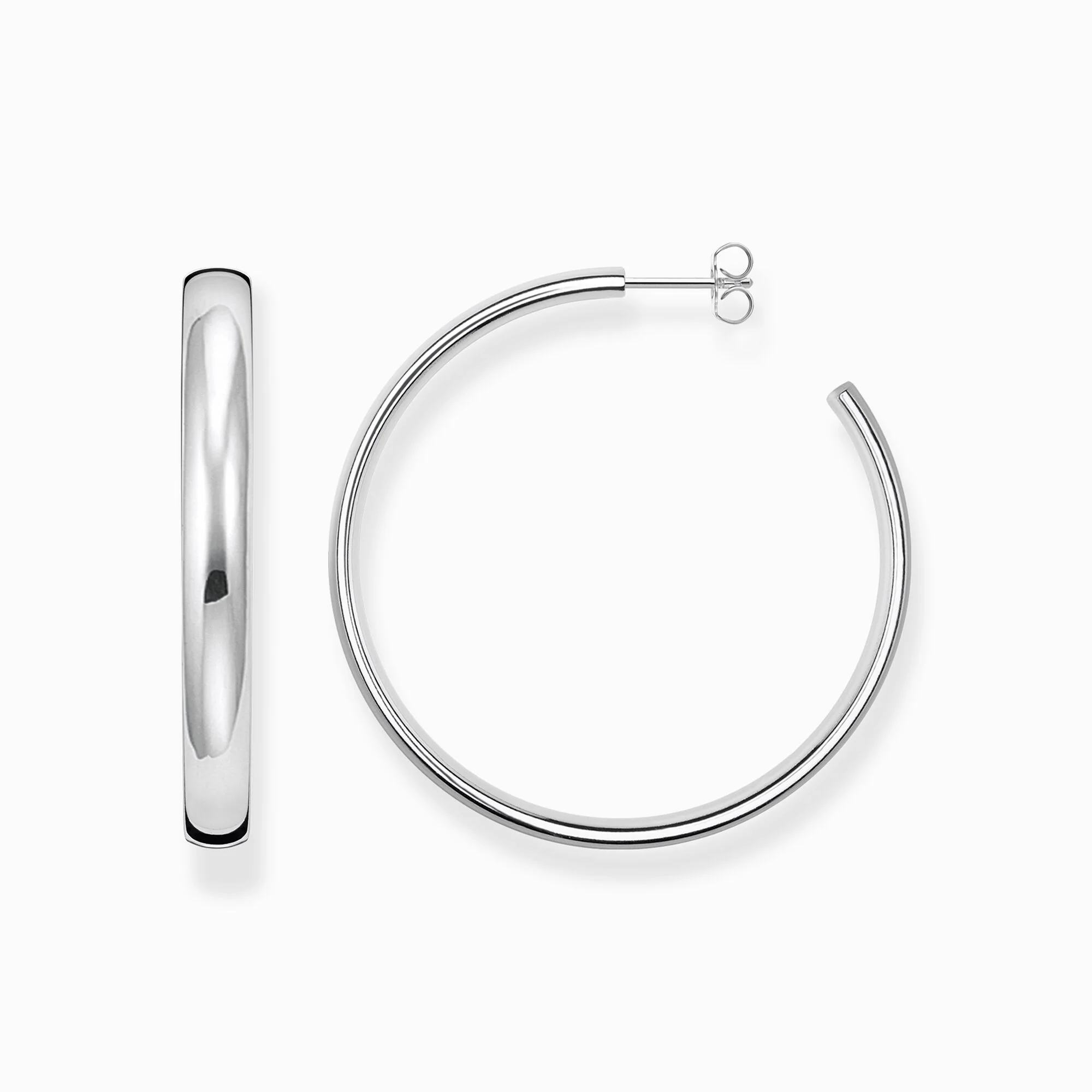 THOMAS SABO CREOLES SILVER BIG CHUNKY HOOP EARRINGS