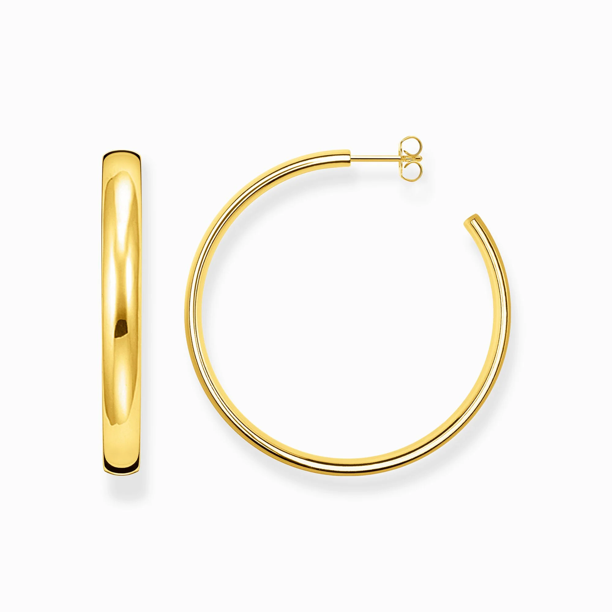 THOMAS SABO CREOLES GOLD BIG CHUNKY HOOP EARRINGS
