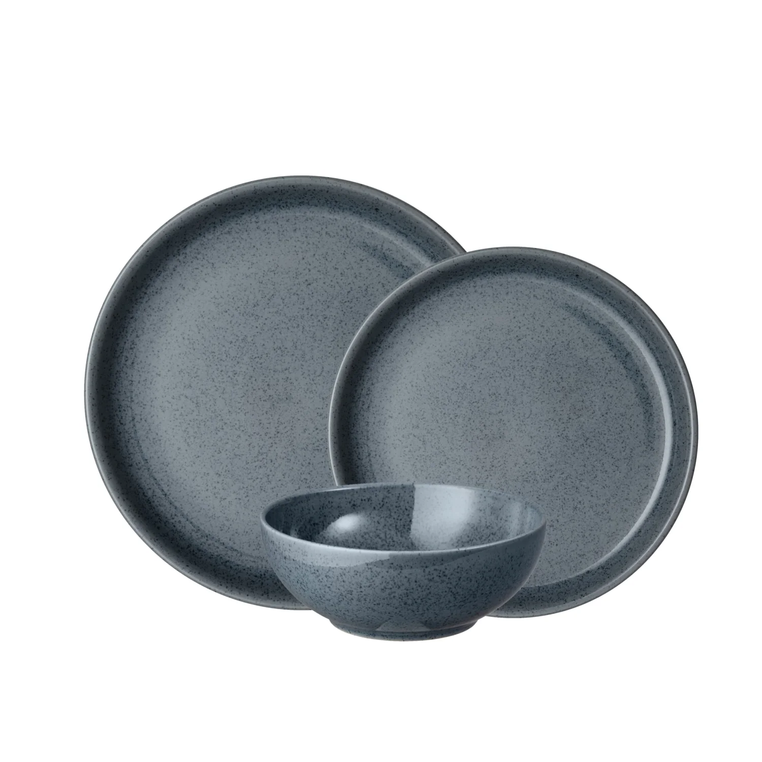 DENBY DARK GREY SPECKLE 12PC DINNERWARE SET - Image 2