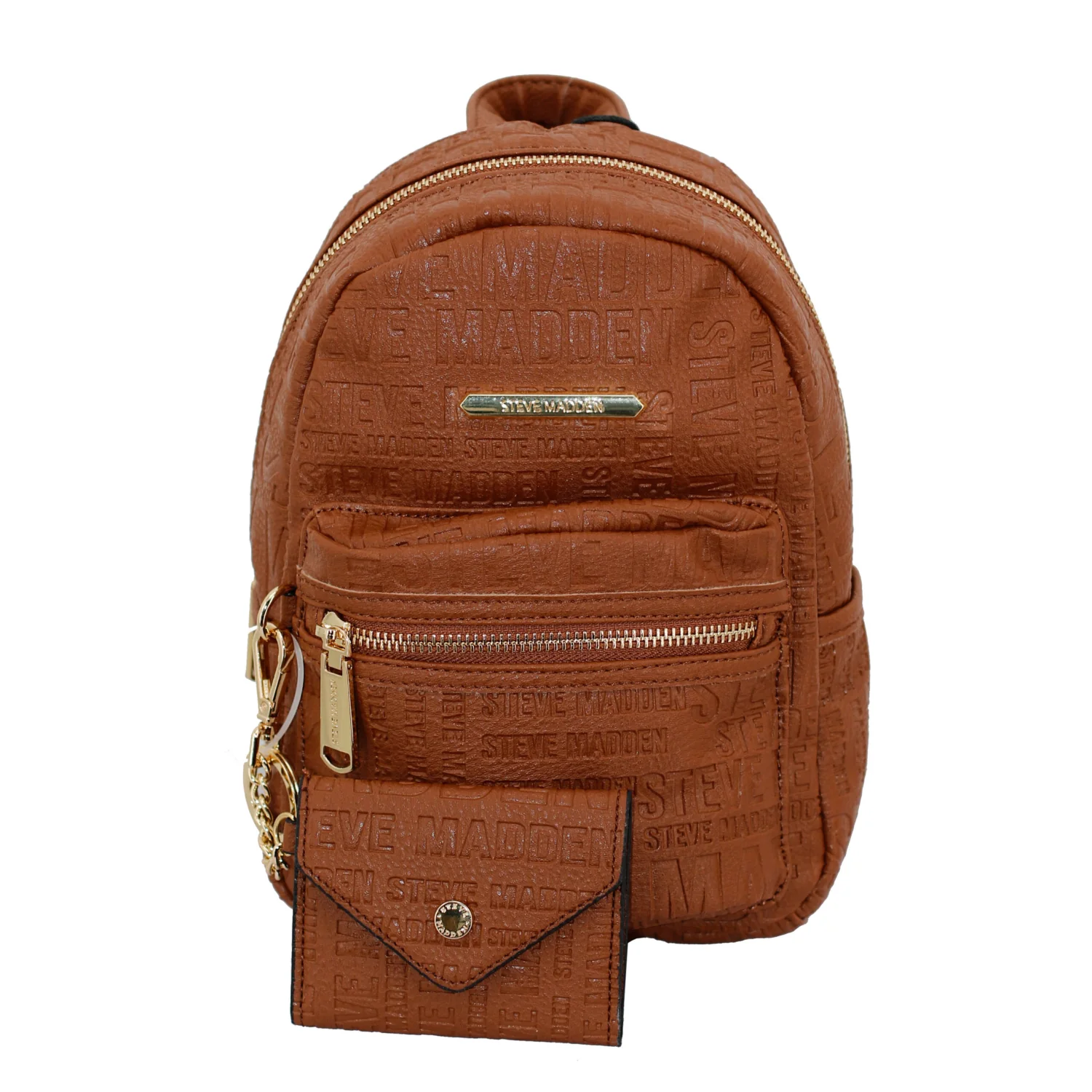 STEVE MADDEN MINI BACKPACK WITH HANGING REMOVABLE COIN PURSE - BROWN - Image 2