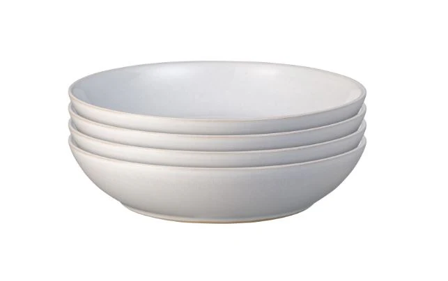 DENBY ELEMENTS STONE WHITE SET OF 4 PASTA BOWLS