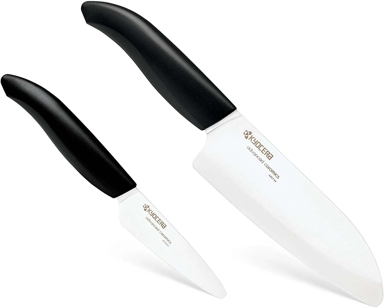 KYOCERA REVLOUTION KNIFE SET SERIES 5.5" & 3" WHITE BLADE BLACK HANDLE - GIFT BOX KNIFE SET