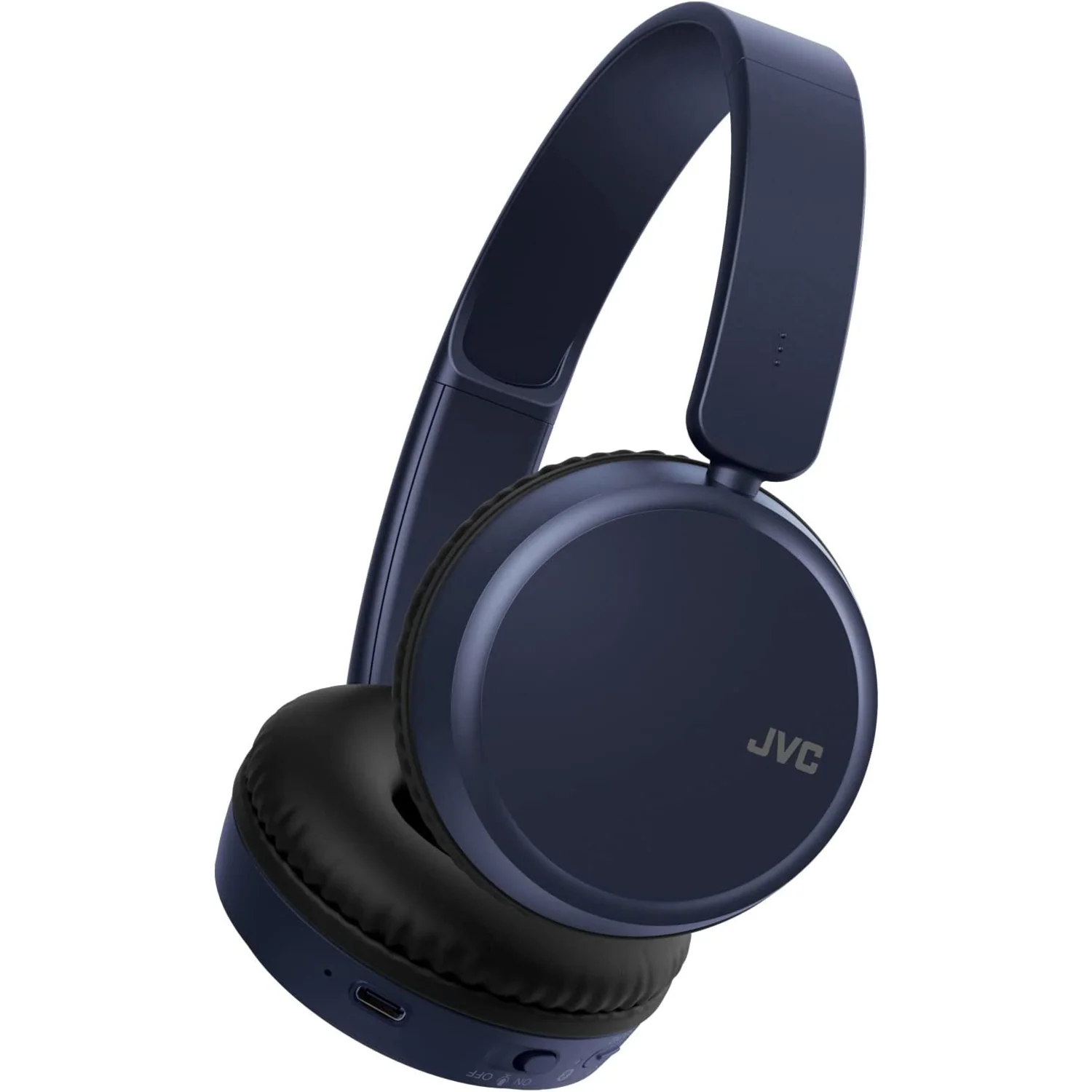 JVC BLUETOOTH WIRELESS BASS-BOOST EQ ON-EAR HEADPHONES - BLUE - Image 2