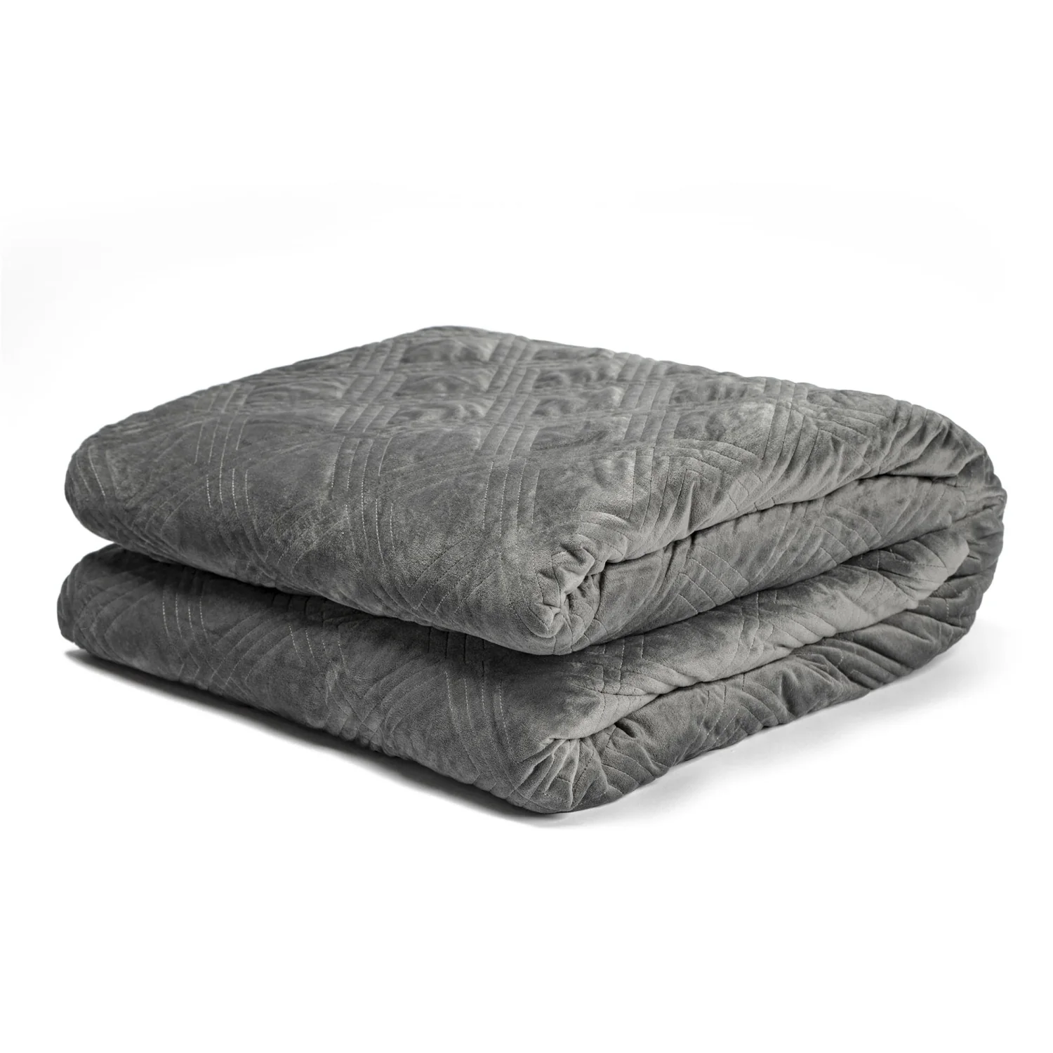 HUSH CLASSIC WEIGHTED BLANKET WITH DUVET COVER - PERSONAL 12LB - GREY - Image 2
