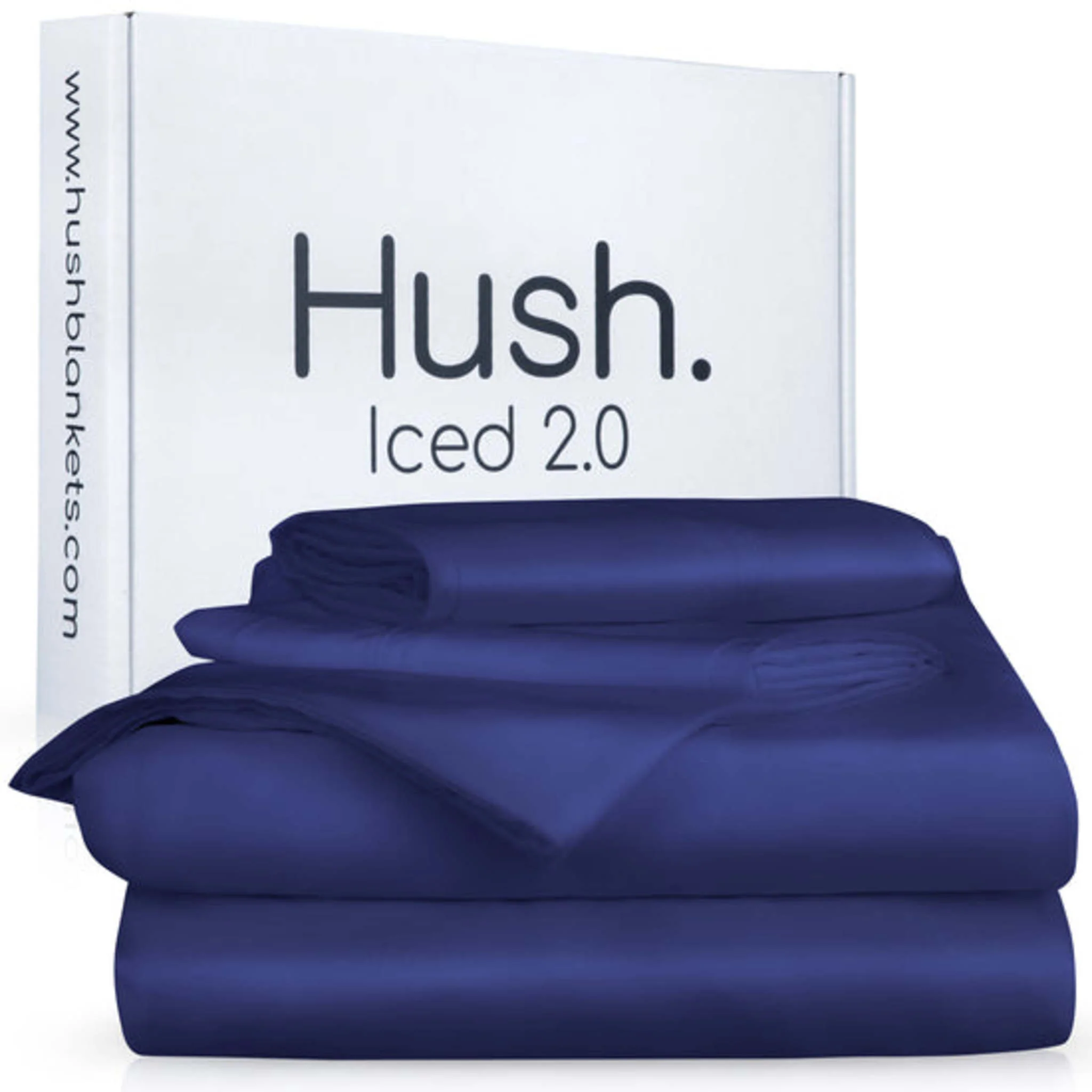 HUSH ICED BAMBOO COOLING SHEET AND PILLOWCASE SET - KING - NAVY - Image 2