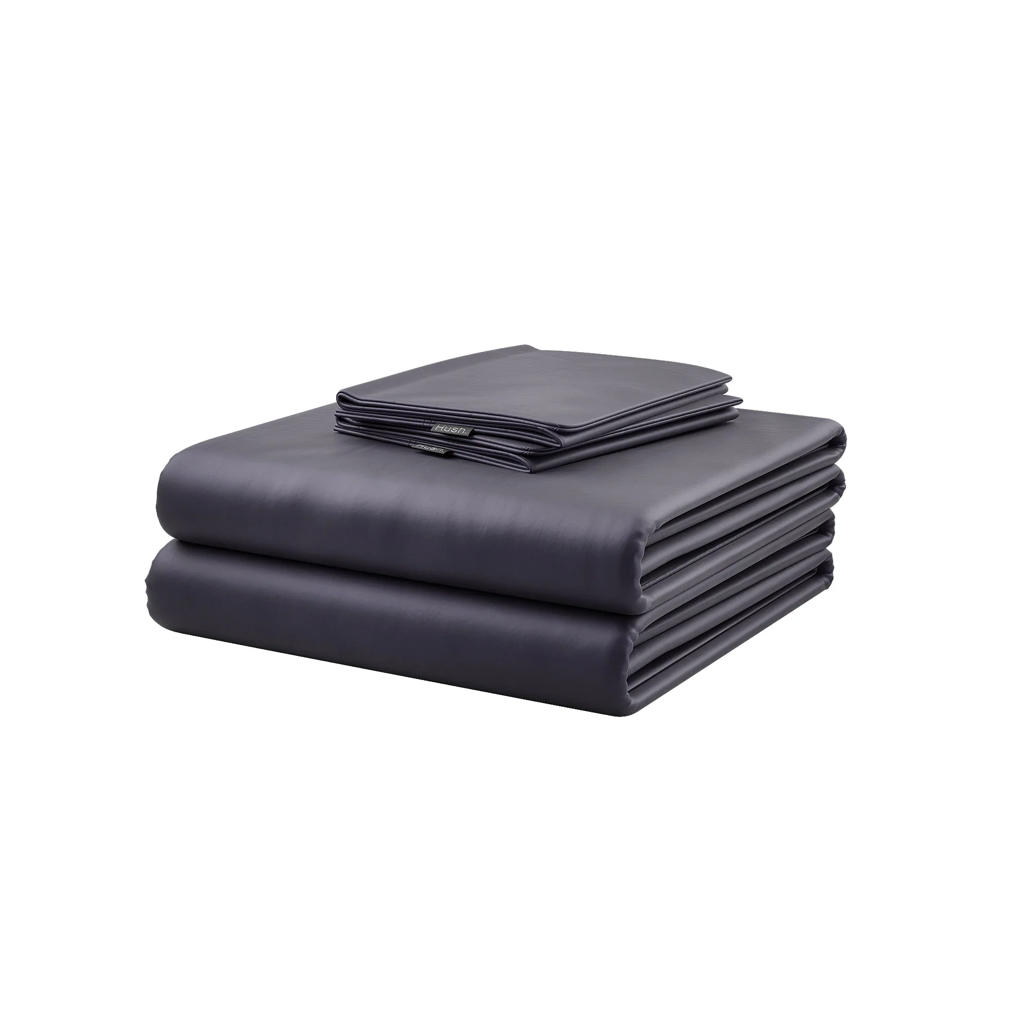 HUSH ICED BAMBOO COOLING SHEET AND PILLOWCASE SET - QUEEN - CHARCOAL