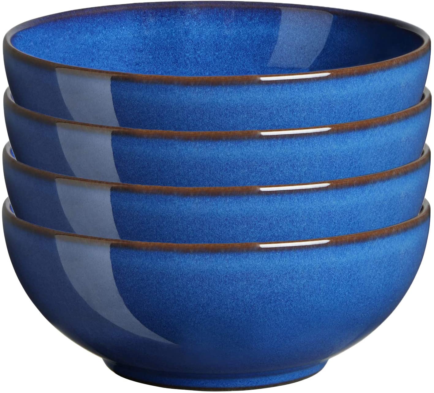 DENBY IMPERIAL BLUE SET OF 4 CEREAL BOWLS