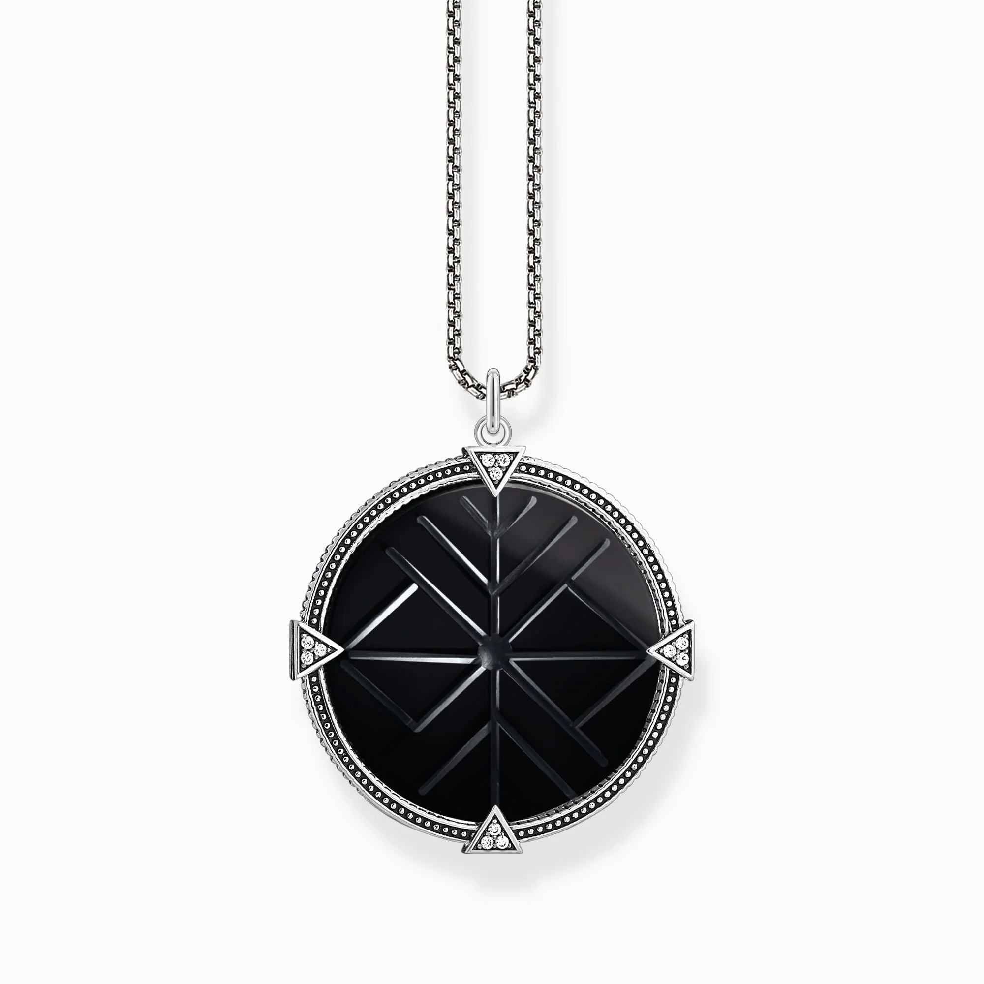 THOMAS SABO ELEMENTS OF NATURE BLACK VINTAGE COIN NECKLACE