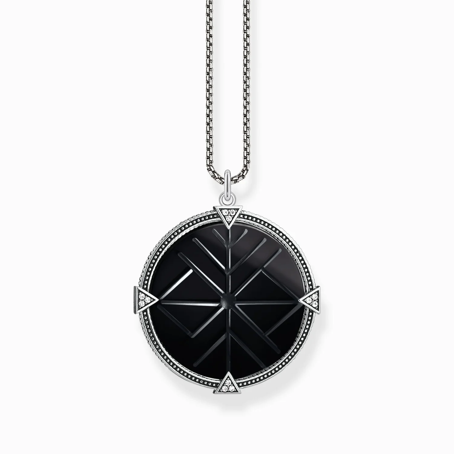 THOMAS SABO ELEMENTS OF NATURE BLACK VINTAGE COIN NECKLACE - Image 2
