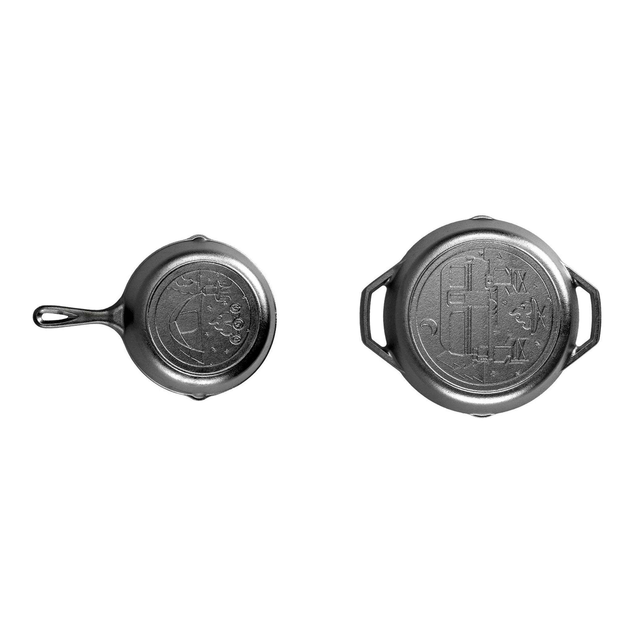 LODGE WANDERLUST 8" TENT SKILLET & 10.25" CAMPER DUAL HANDLE PAN SET - Image 2