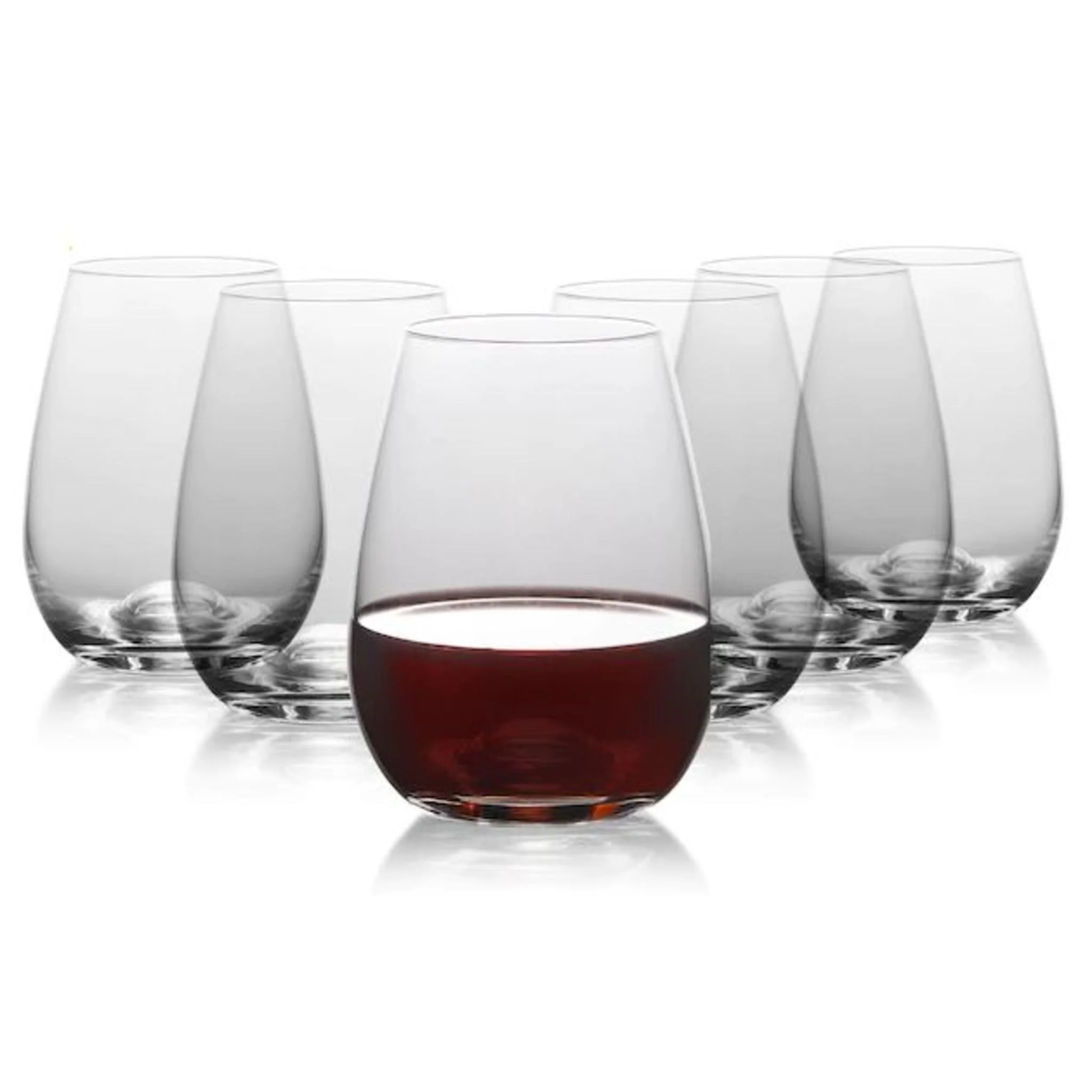 TABLE-12 15.5-OUNCE STEMLESS WINE GLASSES, SET OF 6, LEAD-FREE CRYSTAL, BREAK RESISTANT - Image 2