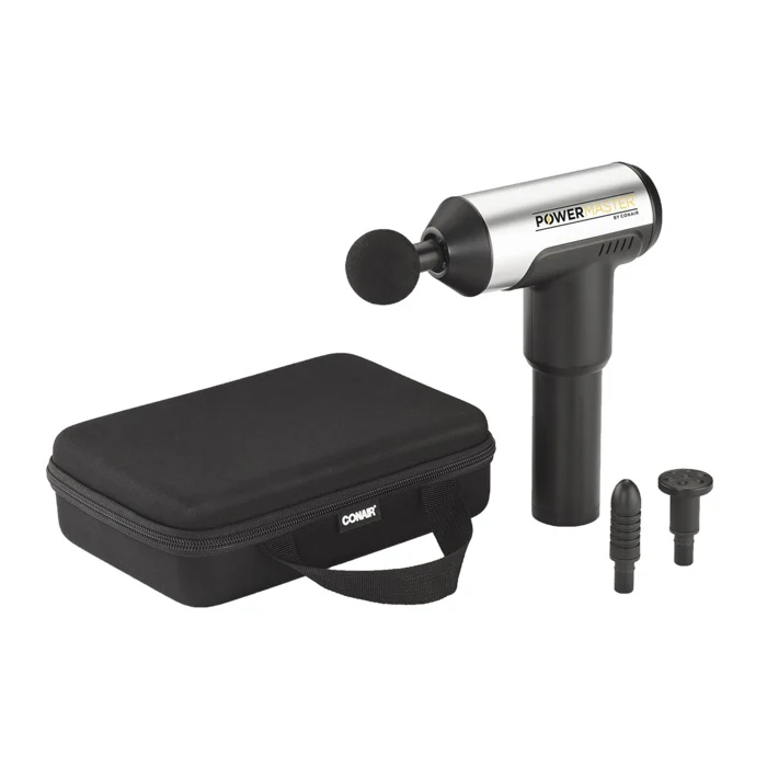 CONAIR POWERMASTER PERCUSSION MASSAGE GUN WITH 3 HEADS