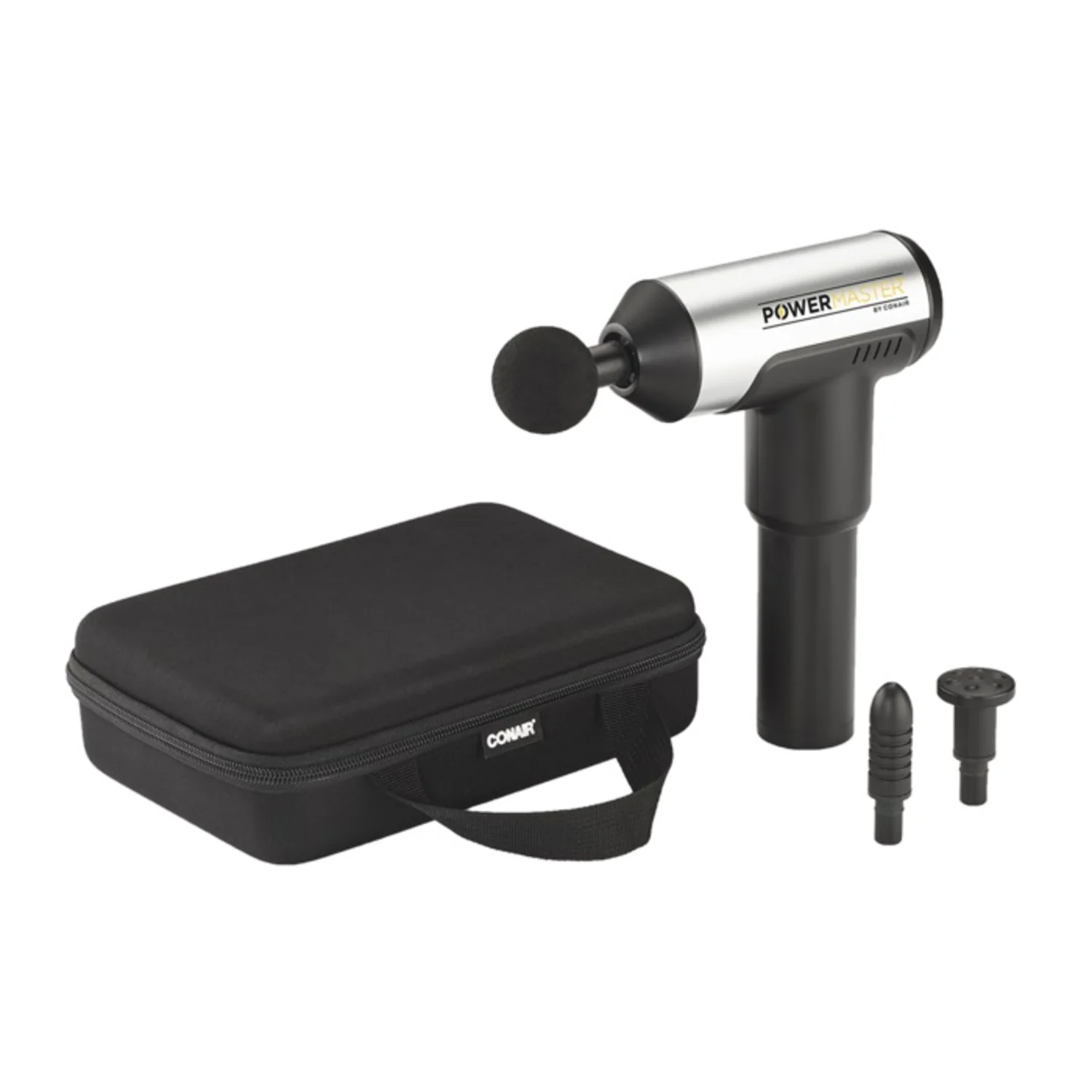 CONAIR POWERMASTER PERCUSSION MASSAGE GUN WITH 3 HEADS - Image 2