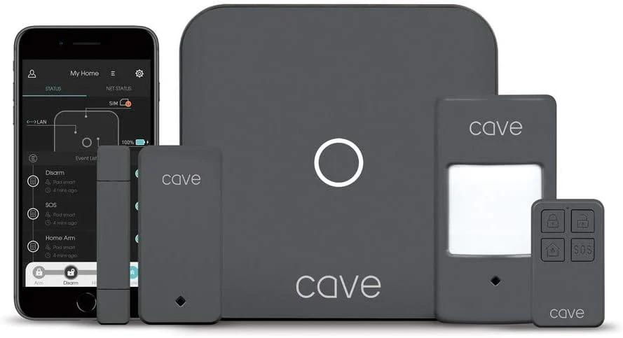 VEHO CAVE SMART HOME SECURITY STARTER KIT - INCLUDES HUB, PIR, SENSORS AND FREE CAVE APP