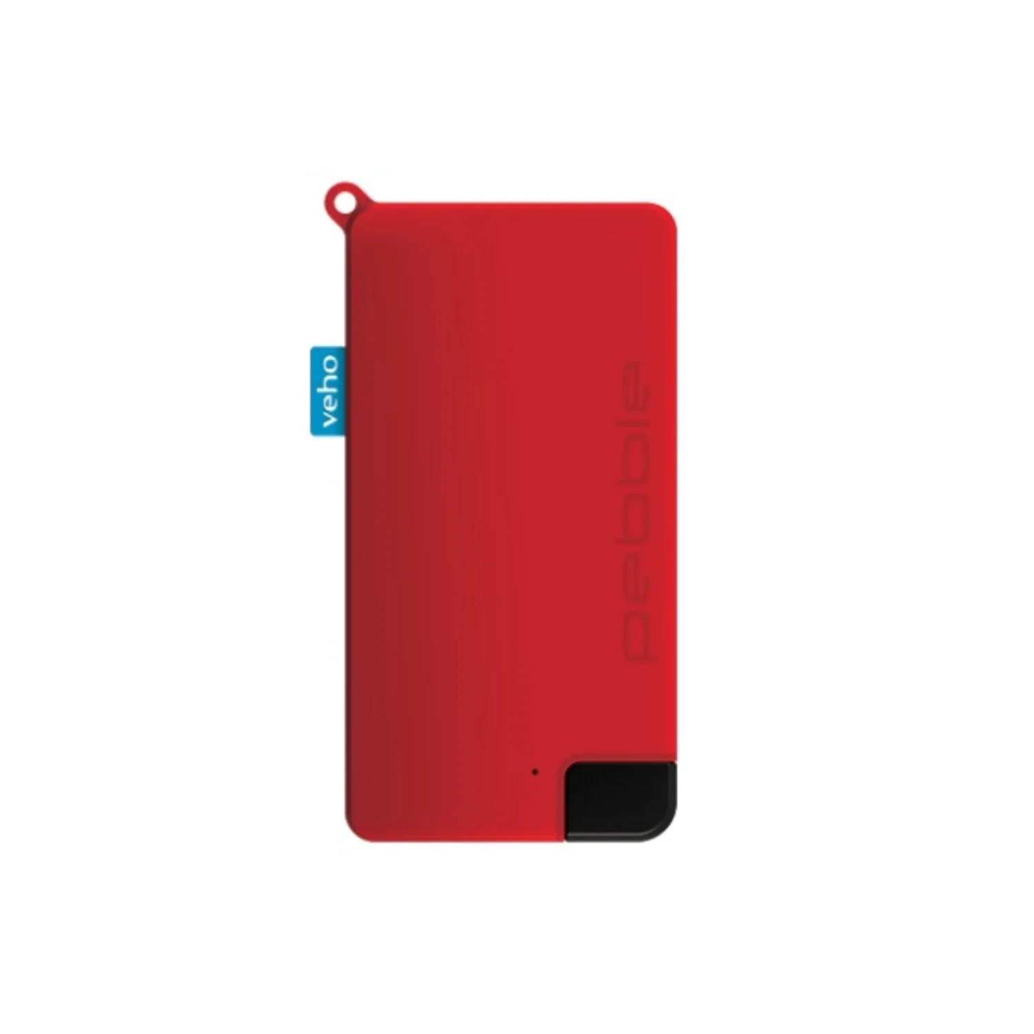 VEHO PEBBLE POKKET 1000MAH MICRO SIZE KEYRING POWER BANK - RED - Image 2