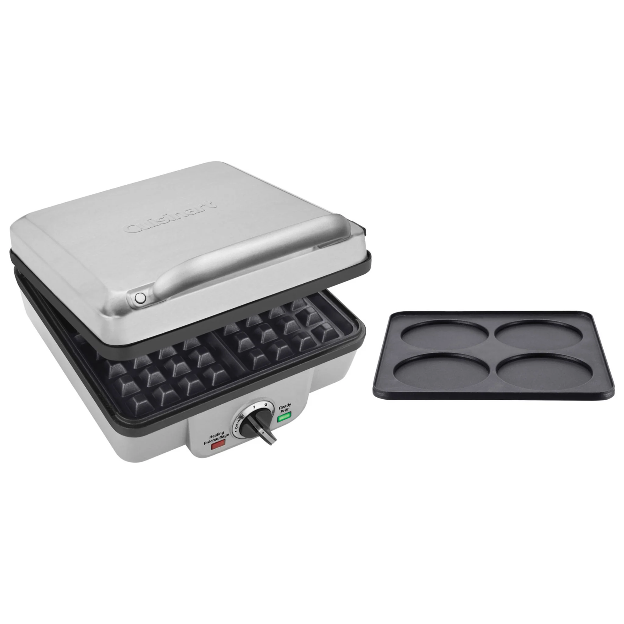CUISINART BELGIAN WAFFLE MAKER WITH PANCAKE PLATE - SILVER - Image 2