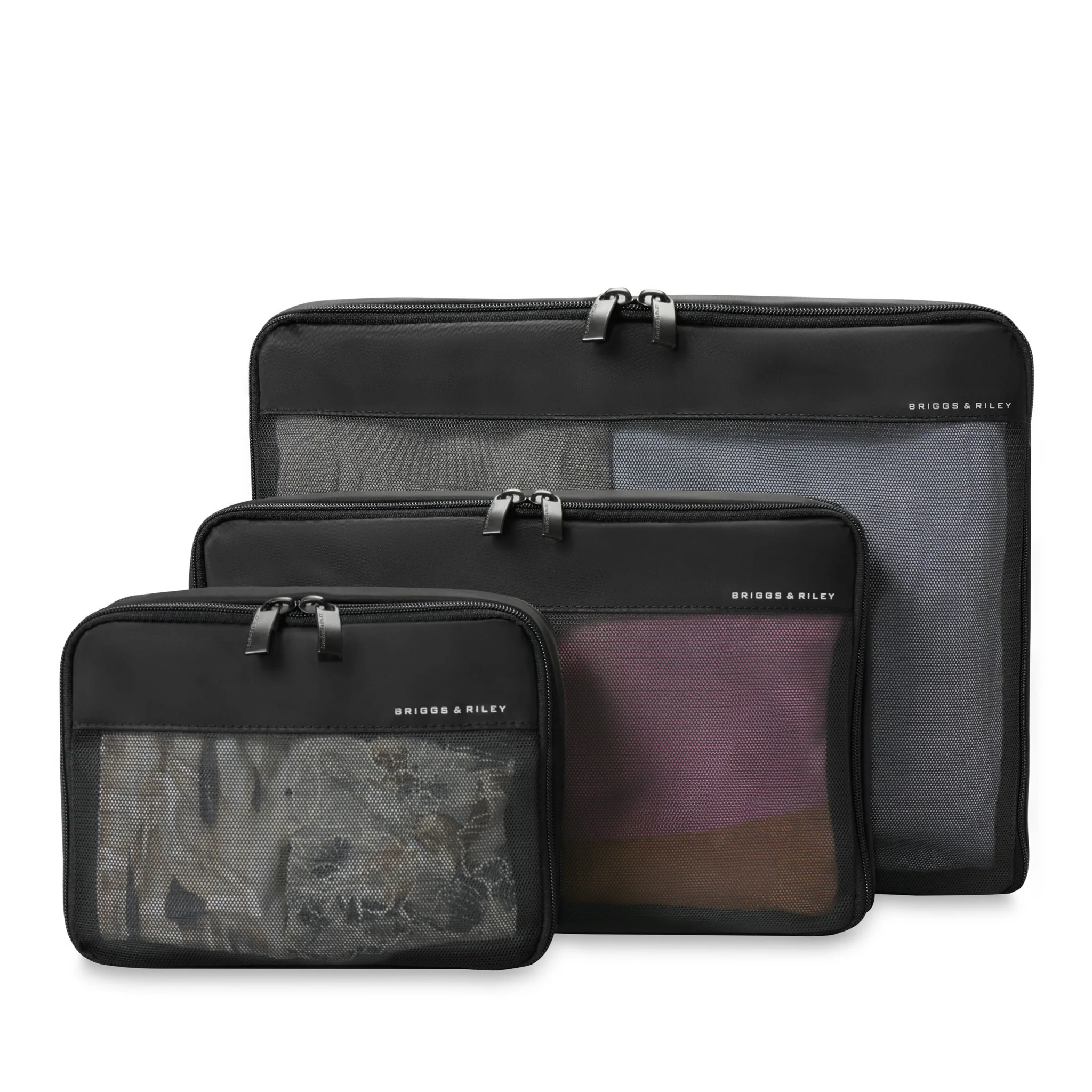 BRIGGS & RILEY TRAVEL ESSENTIALS CHECK IN PACKING CUBE SET - BLACK - Image 2